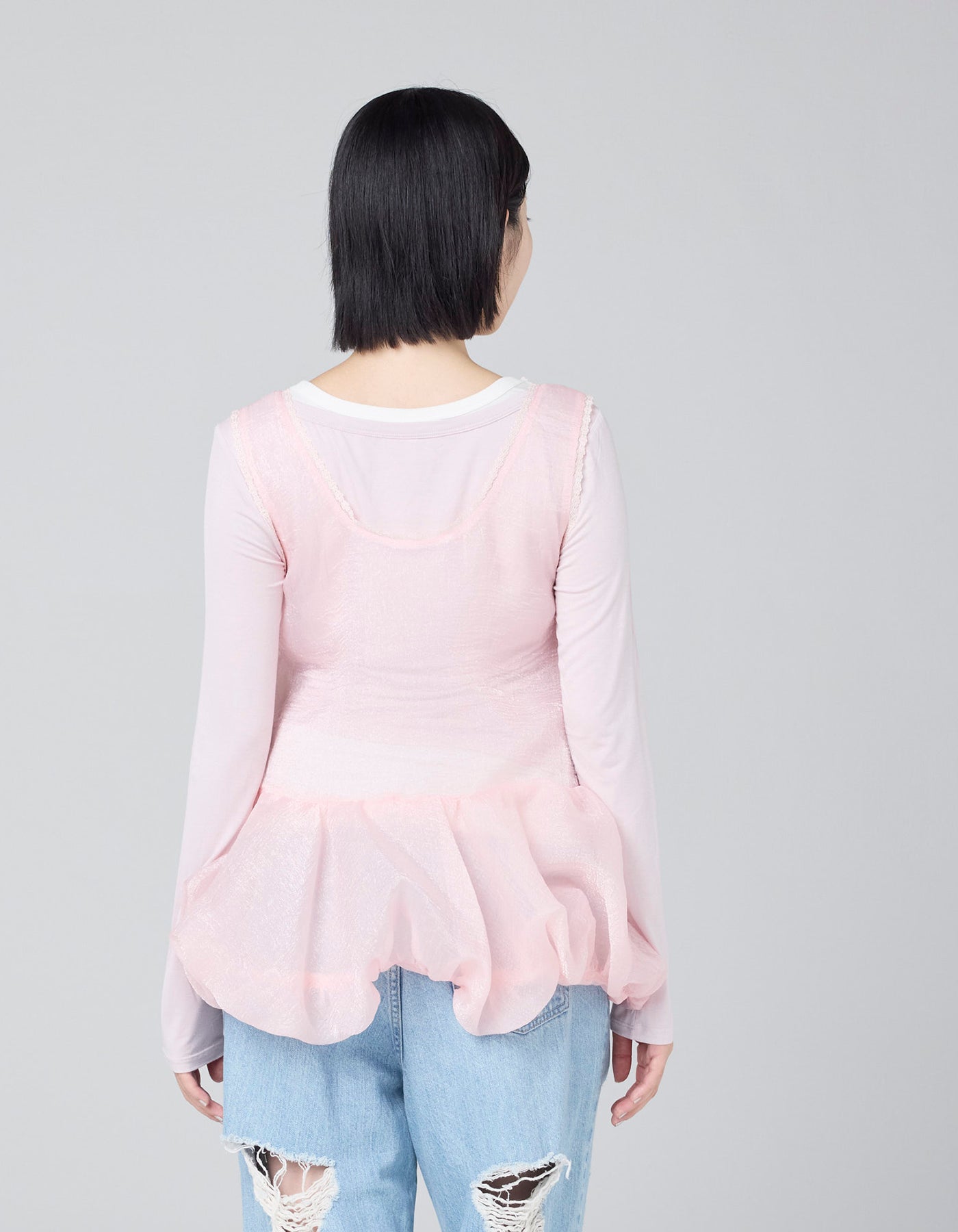 little sunny bite (リトルサニーバイト)checker frill dress / BLUE