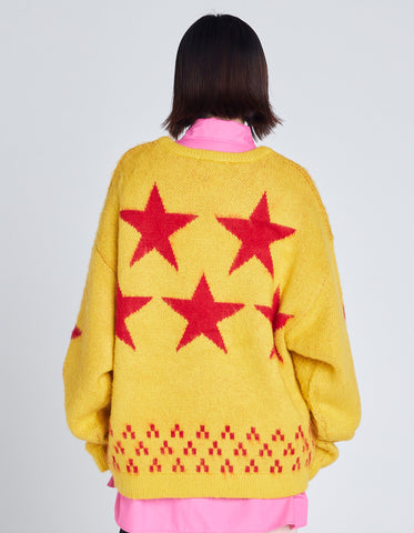 star knit top / YELLOW