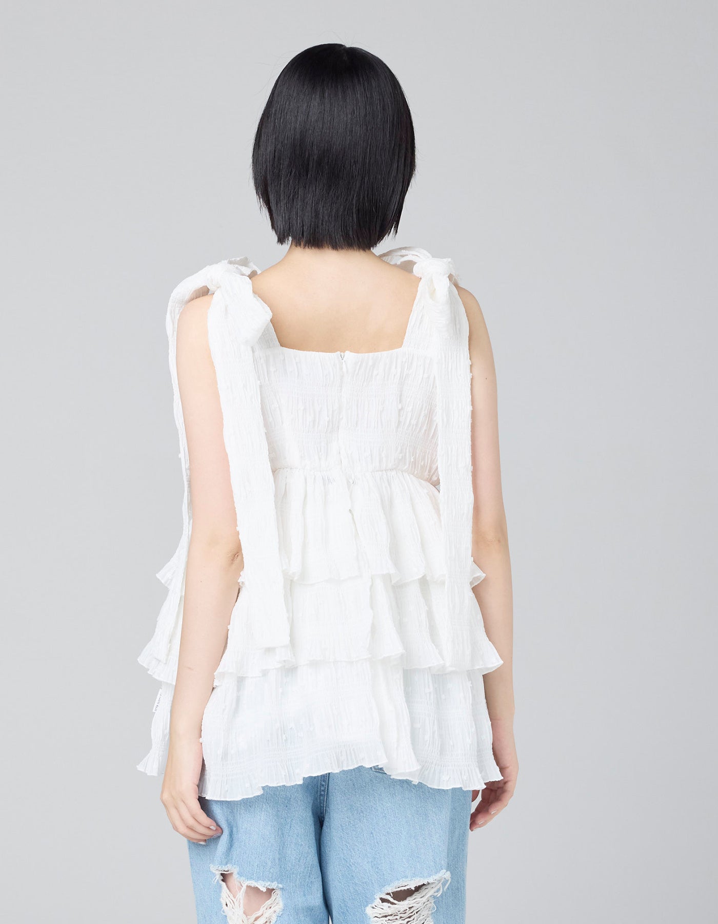 little sunny bite (リトルサニーバイト)tiered tunic / WHITE