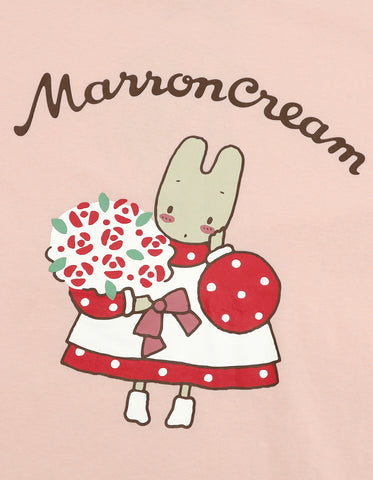 MARRONCREAM x little sunny bite big tee / PINK
