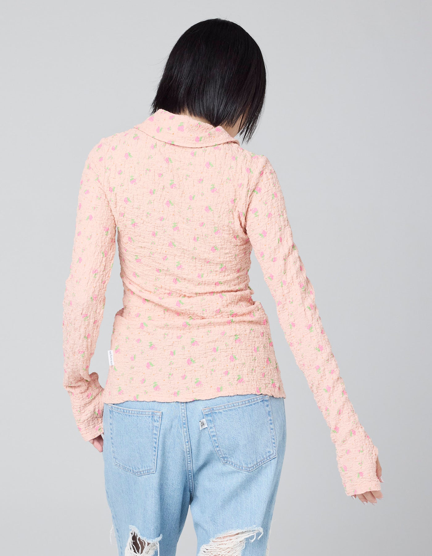 little sunny bite (リトルサニーバイト) floral zip up cardigan
