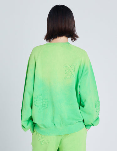 gradation sweat top / GREEN