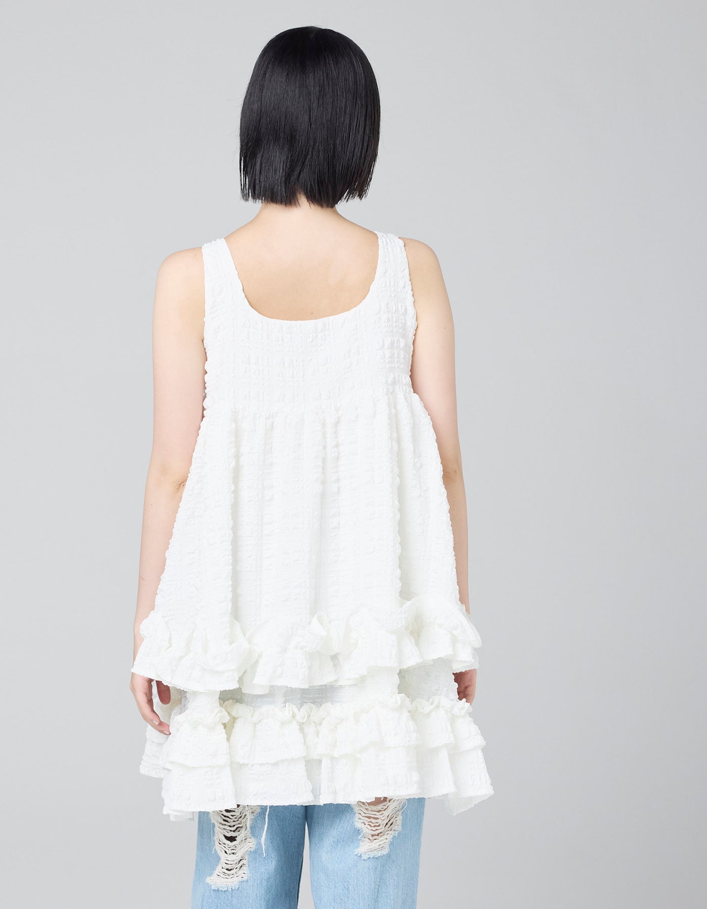 little sunny bite (リトルサニーバイト)checker frill dress / BLUE
