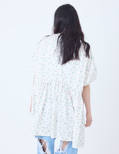 画像をギャラリービューアに読み込む, floral bomber mini dress tee / WHITE