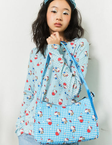hello kitty x little sunny bite print bag / BLUE