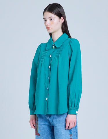 girly blouse / GREEN