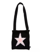 画像をギャラリービューアに読み込む, star knitting shoulder bag / BLACK