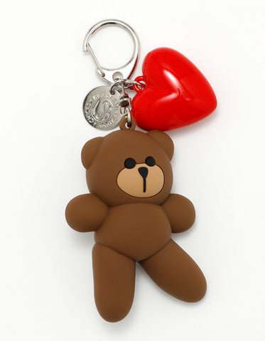 bear heart key chain / BROWN