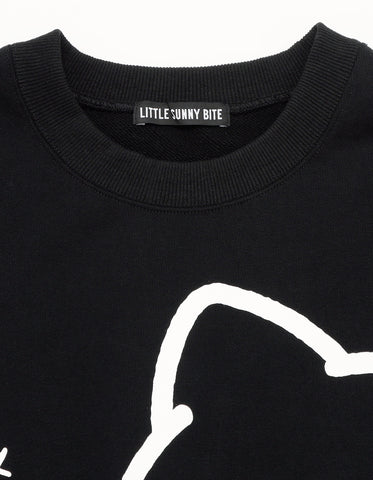 hello kitty x little sunny bite sweat top / BLACK