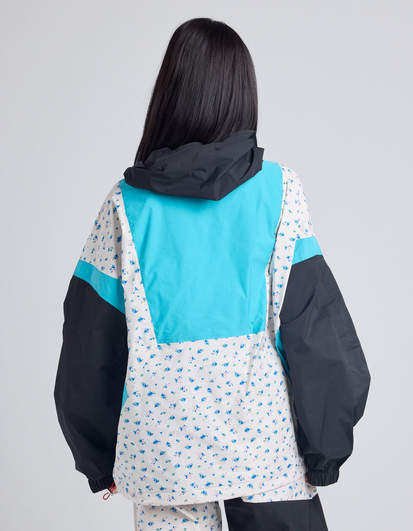 nylon hoodie pull over / BLUE