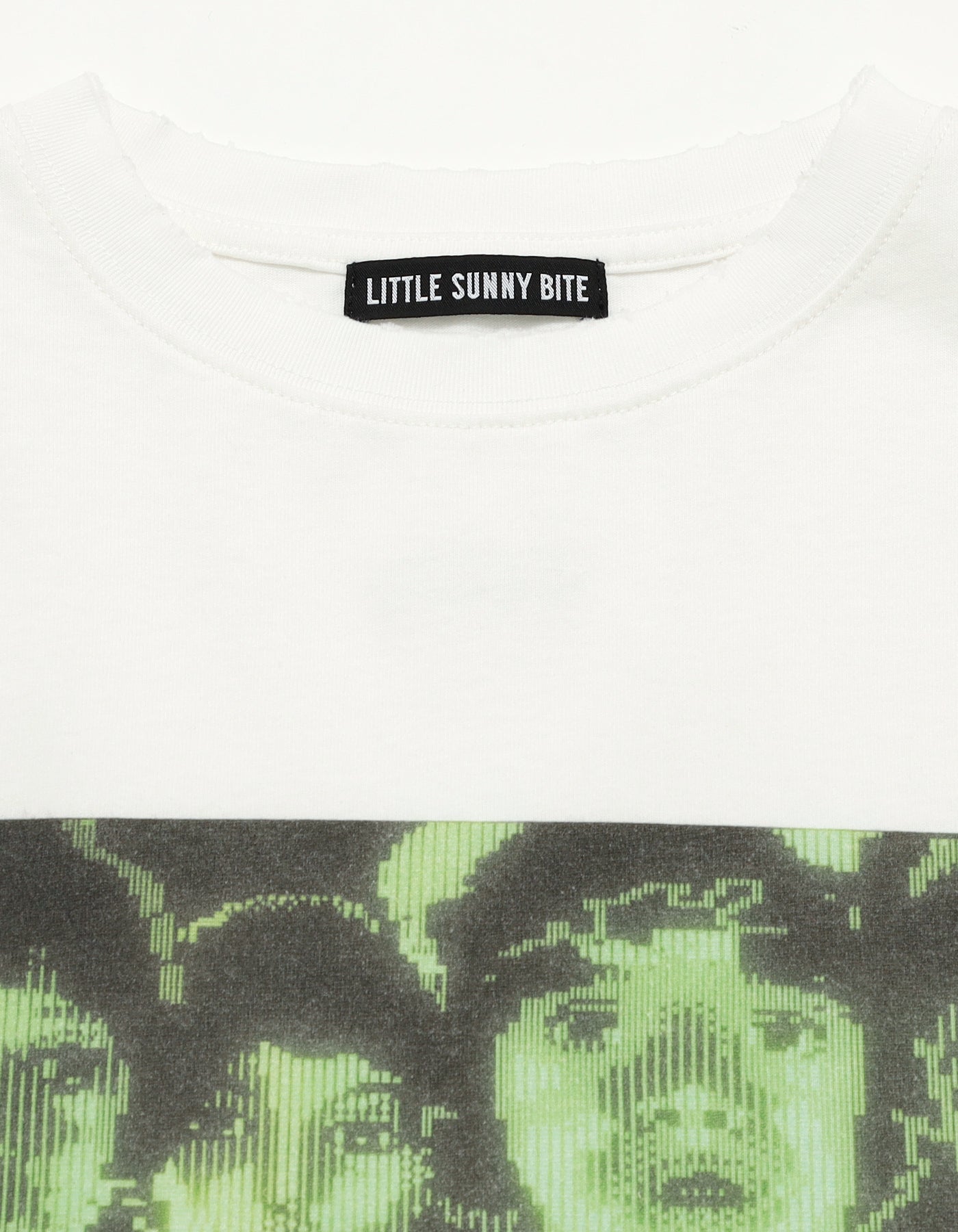 【PRE-ORDER】stranger things x little sunny bite graphic fake layered long tee / WHITE
