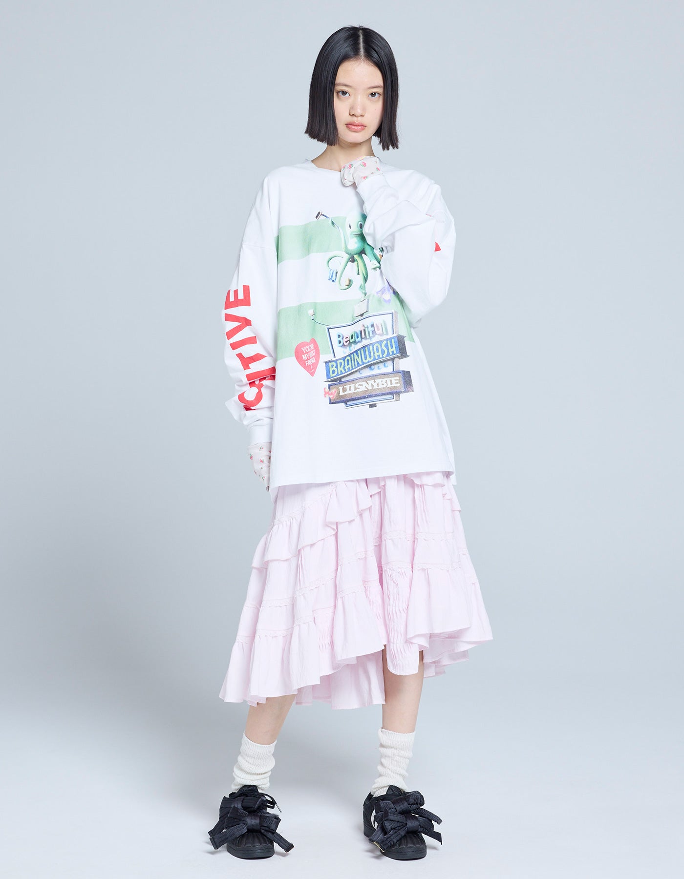 little sunny bite (リトルサニーバイト)frill skirt / PINK – little