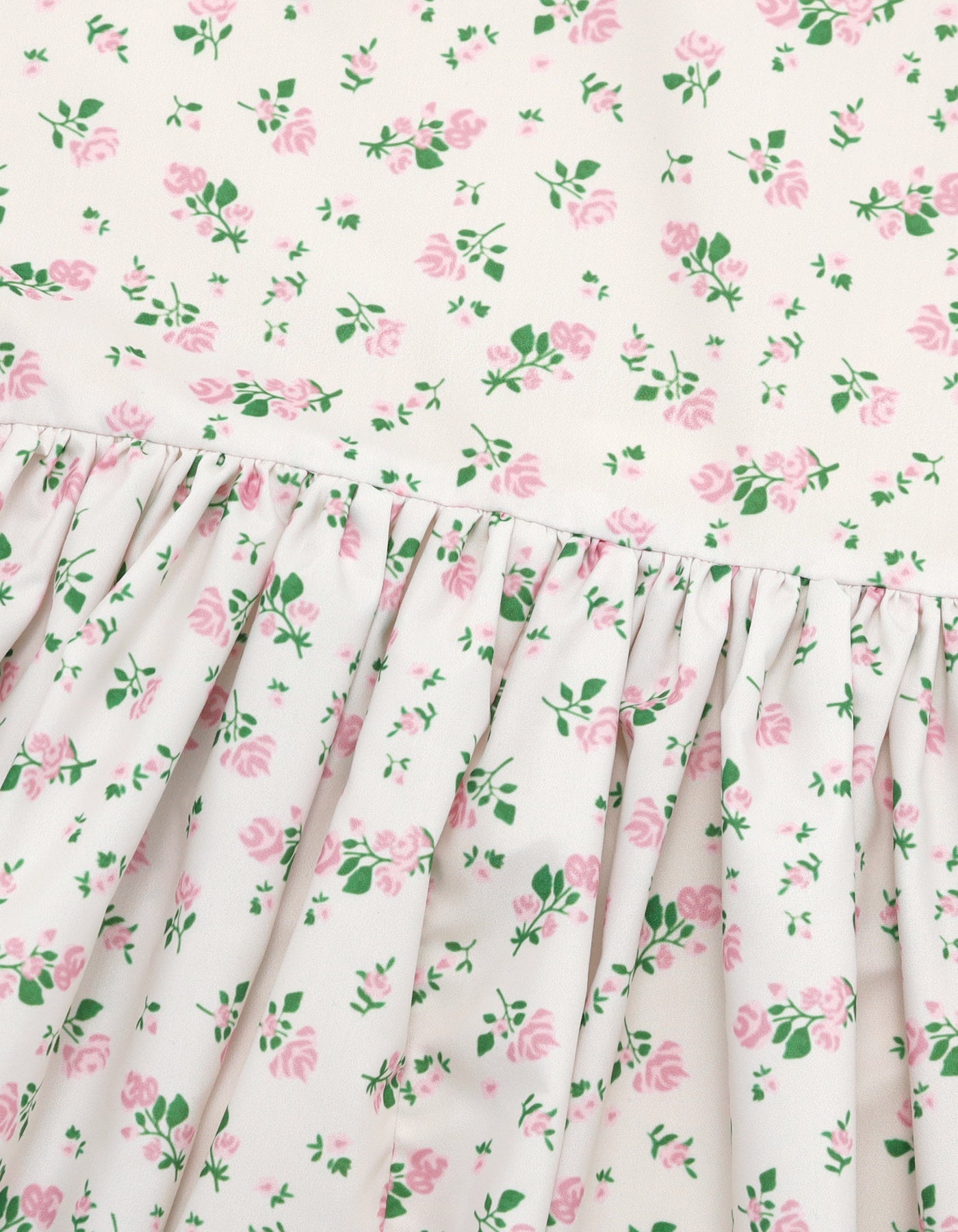 floral mini dress / WHITE