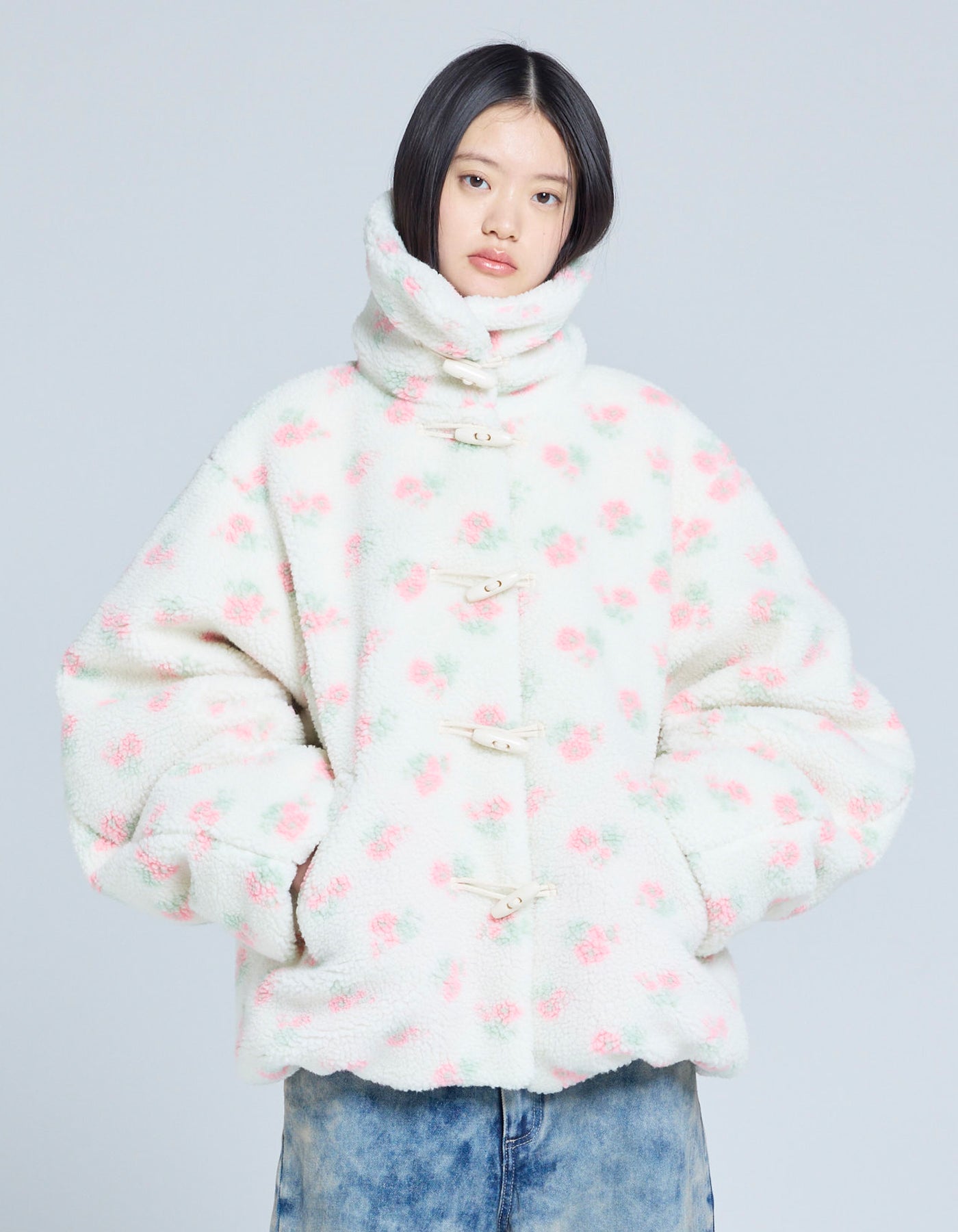 little sunny bite (リトルサニーバイト)boa bomber jacket / FLORAL