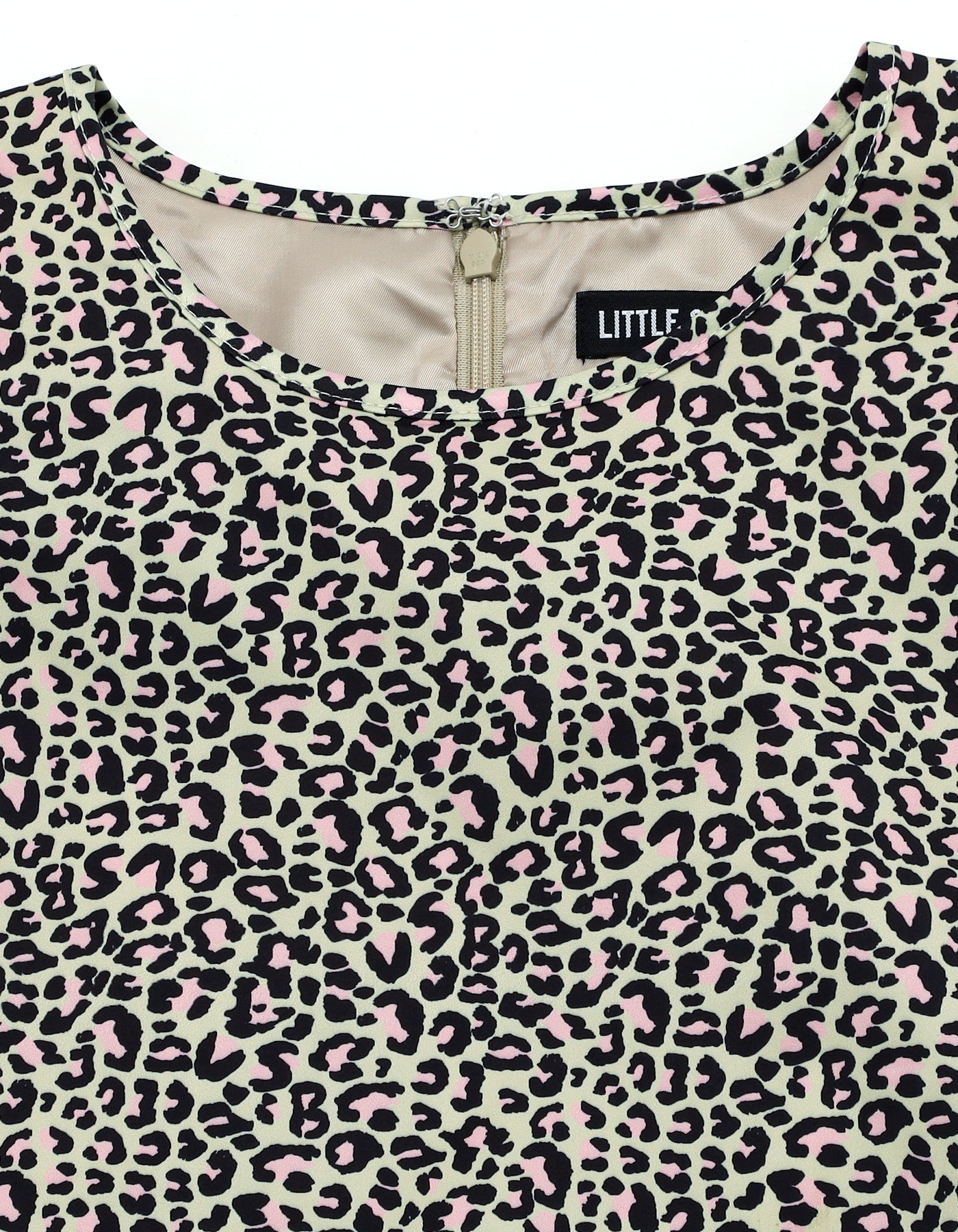 leopard mini dress / IVORY