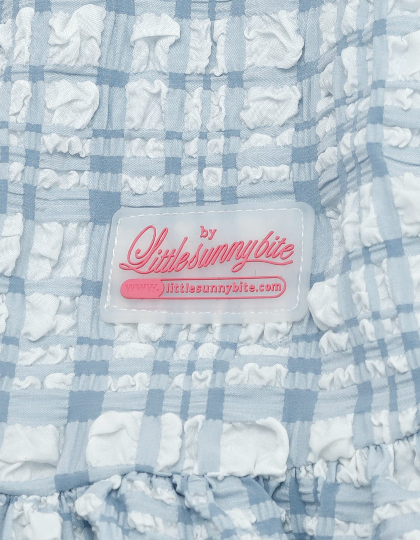 little sunny bite (リトルサニーバイト)checker frill dress / BLUE