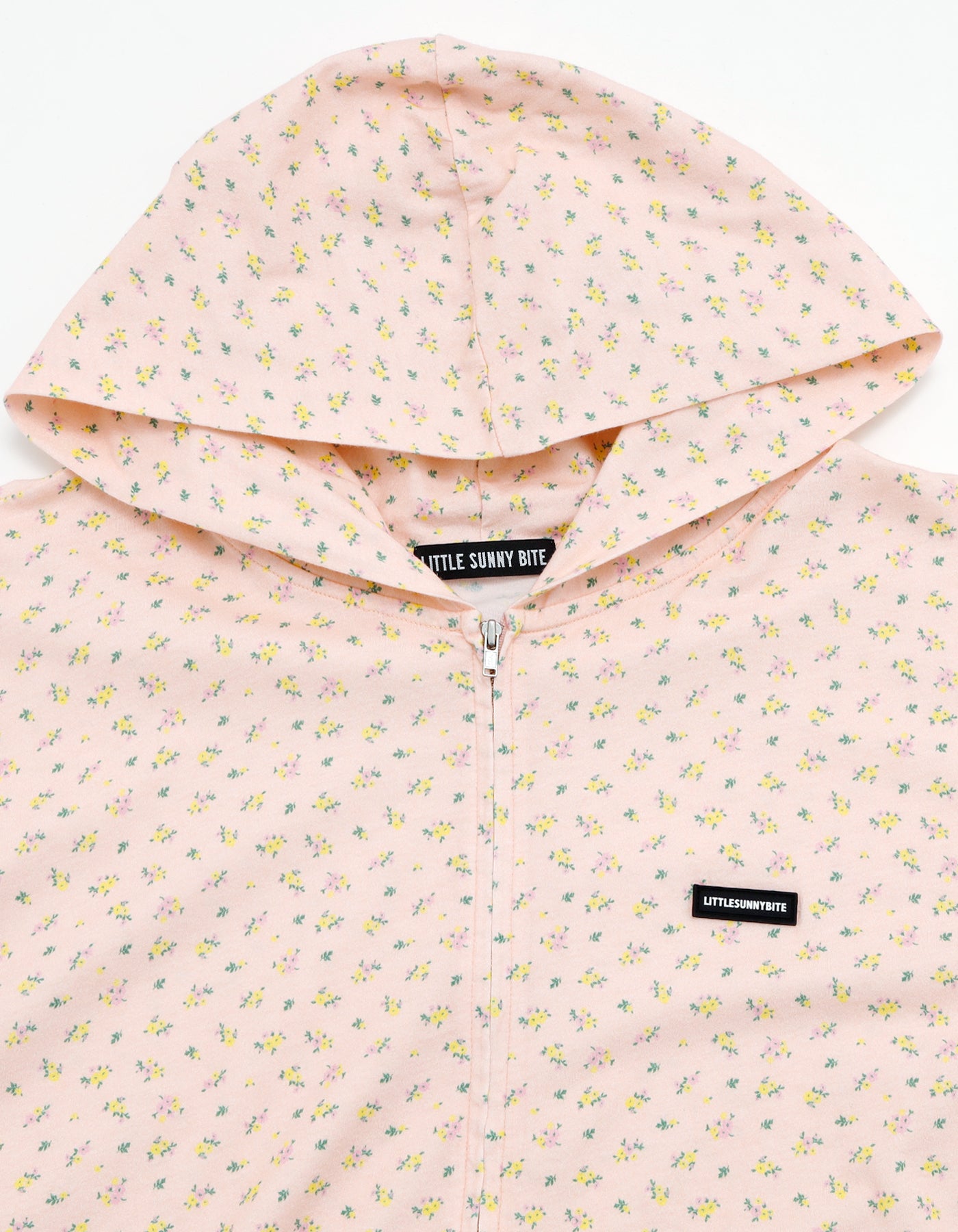 little sunny bite (リトルサニーバイト)floral light hoodie / PINK