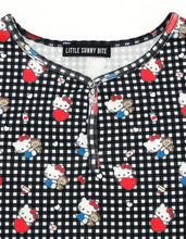 Load image into Gallery viewer, hello kitty x little sunny bite print tops / BLACK