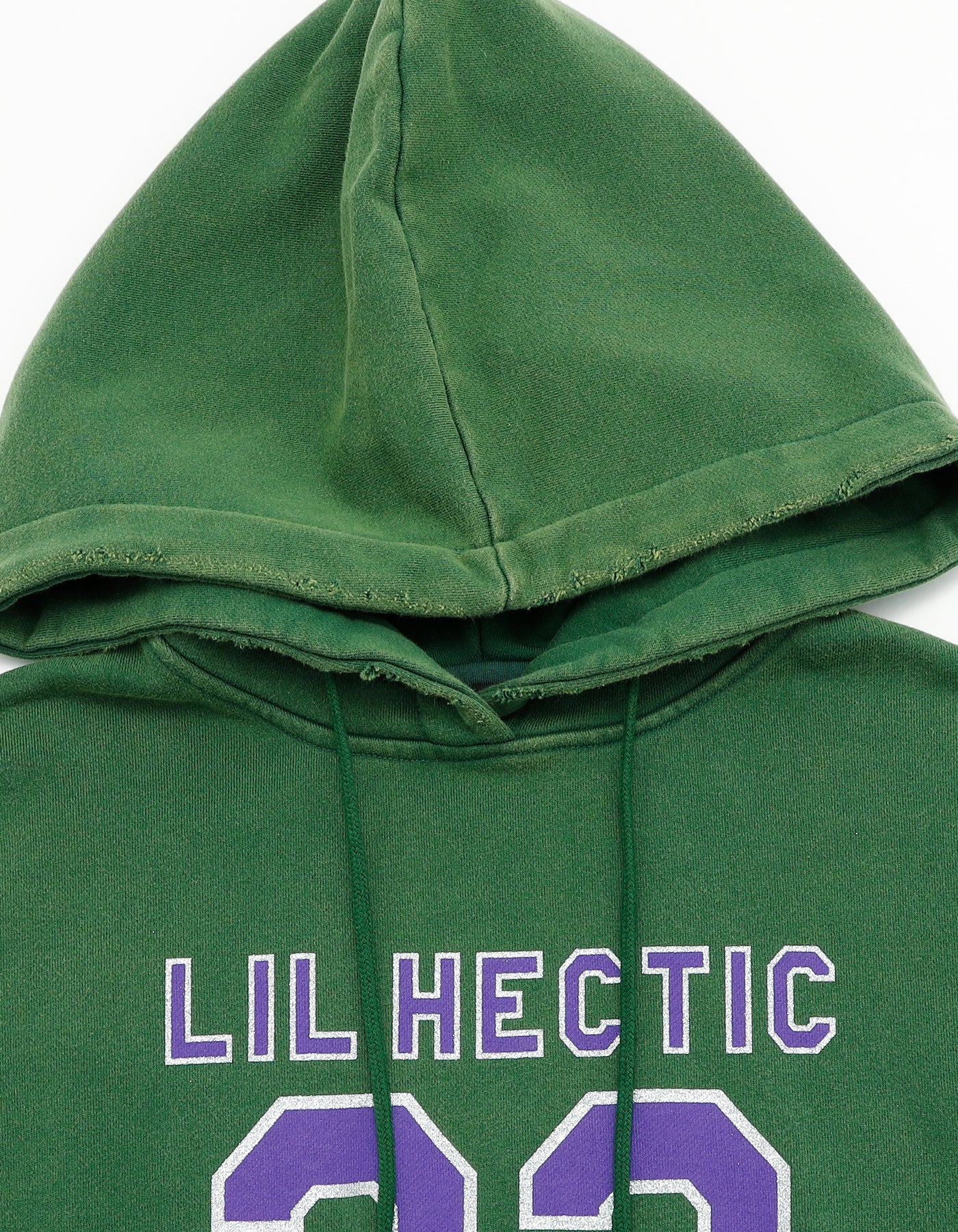 fake layered hoodie / GREEN