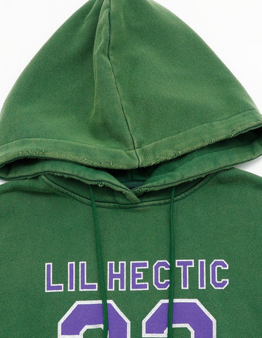 fake layered hoodie / GREEN