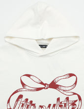 Load image into Gallery viewer, short ribbon sweat hoodie / WHITE