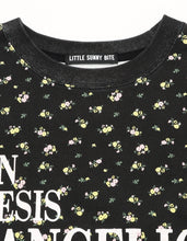 画像をギャラリービューアに読み込む, evangelion x little sunny bite floral fake layered long tee / BLACK