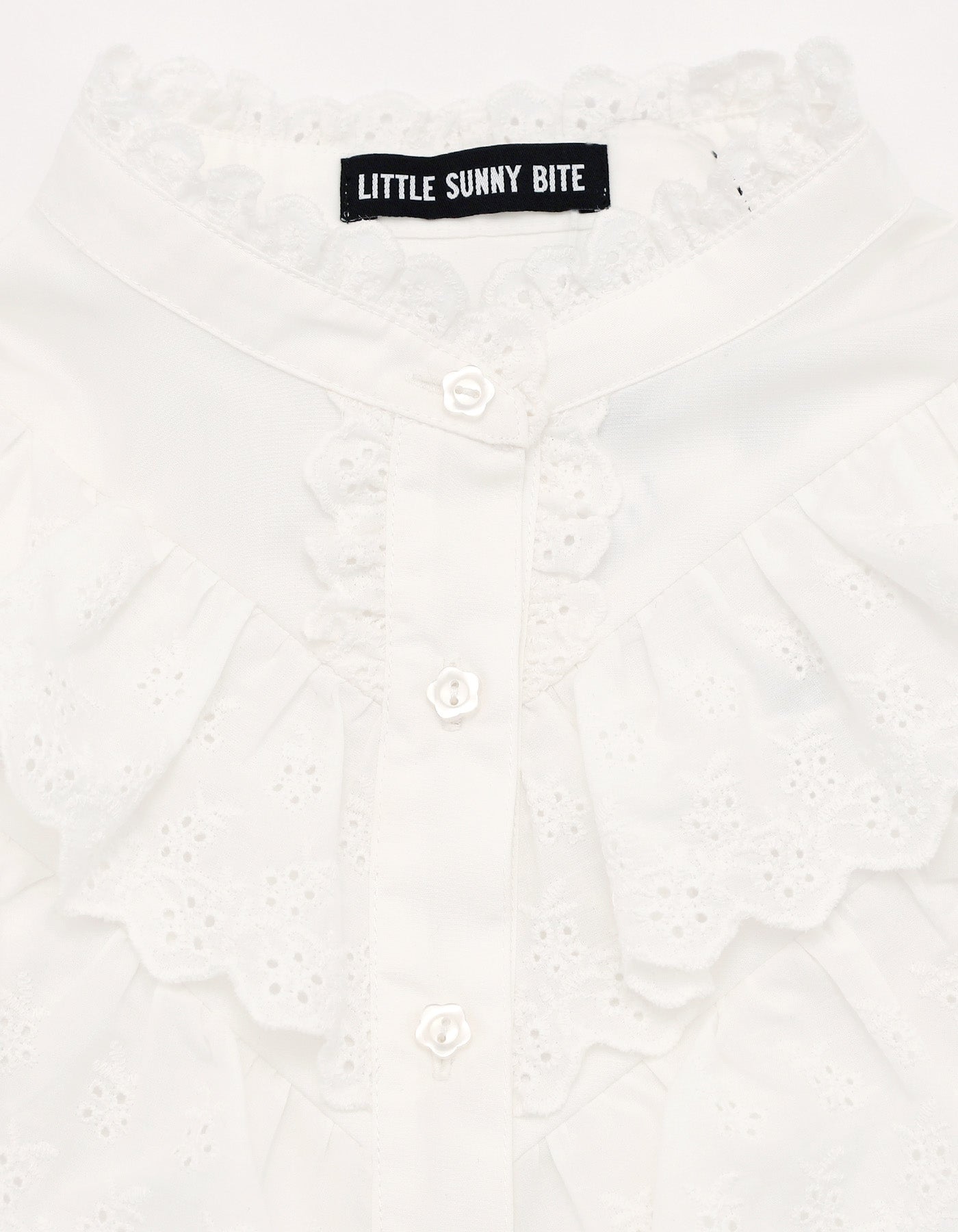 frill blouse / WHITE