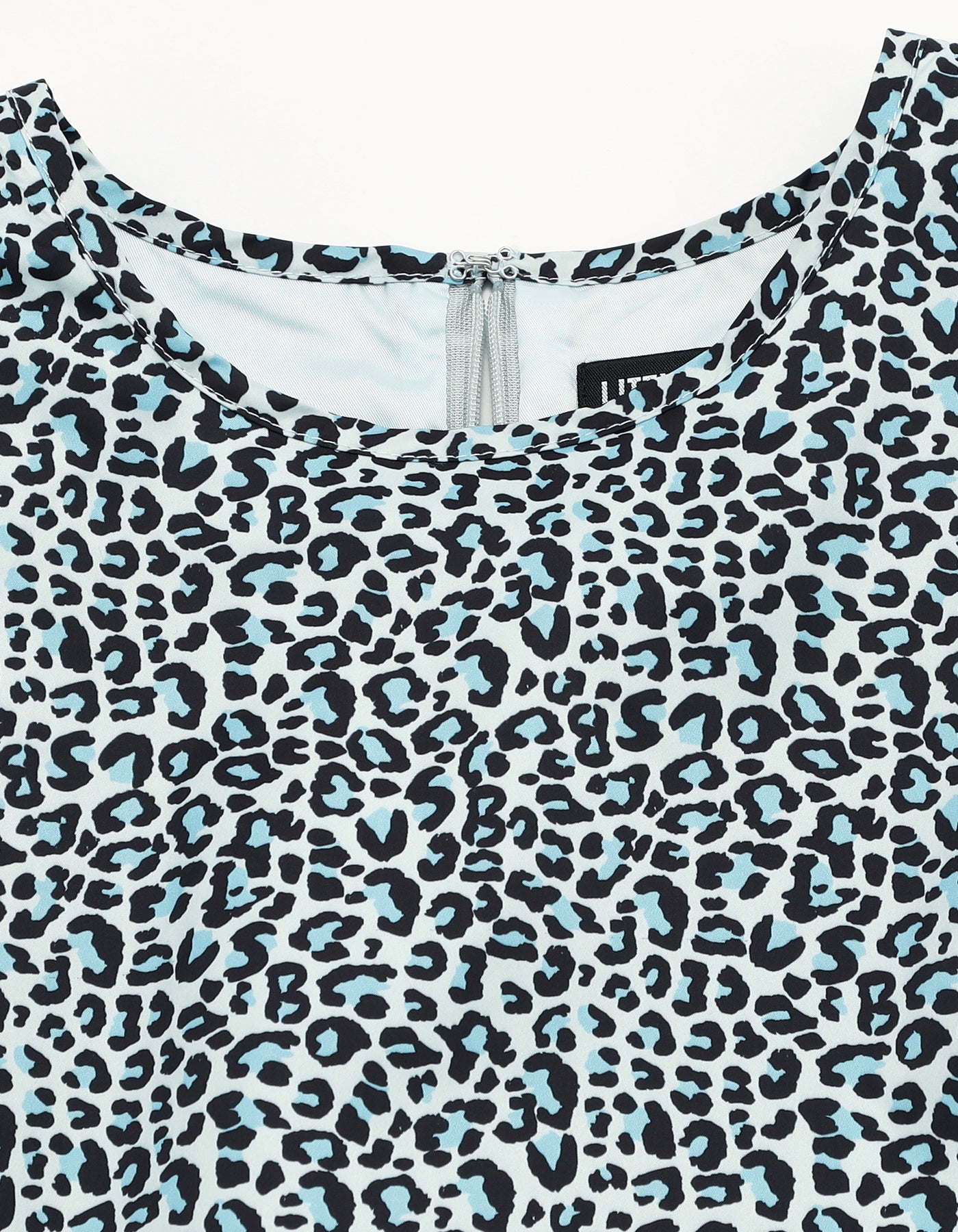 leopard mini dress / BLUE