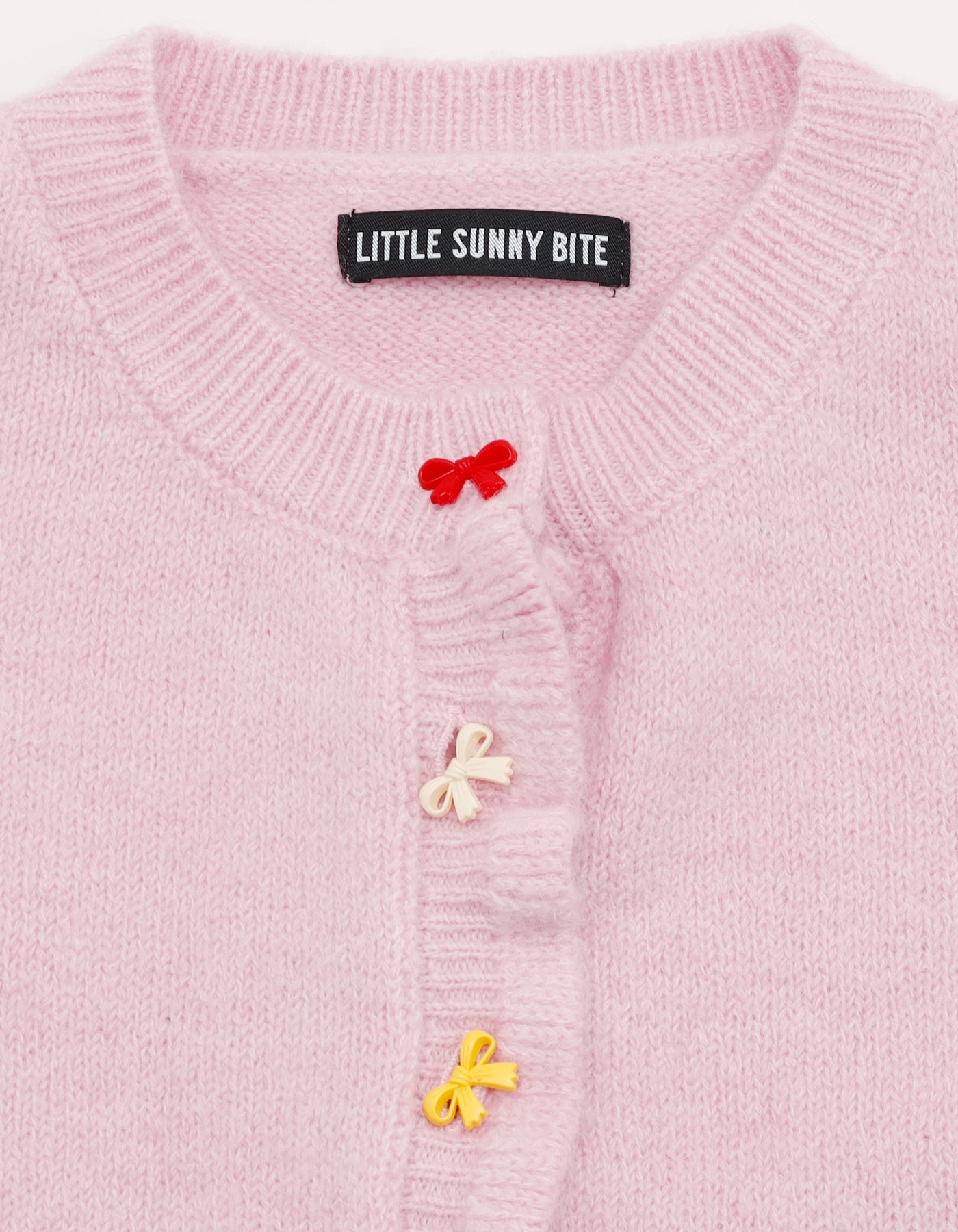 little sunny bite (リトルサニーバイト)ribbon cardigan / PINK