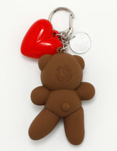 画像をギャラリービューアに読み込む, bear heart key chain / BROWN