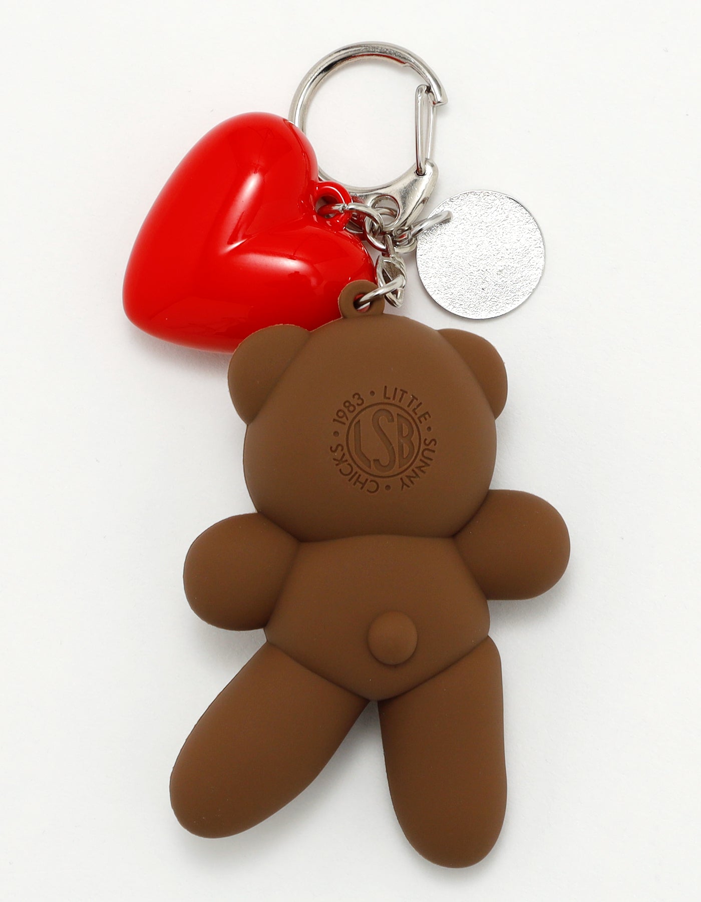bear heart key chain / BROWN