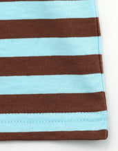 画像をギャラリービューアに読み込む, crazy stripe fake layered long tee / BROWNxBLUE