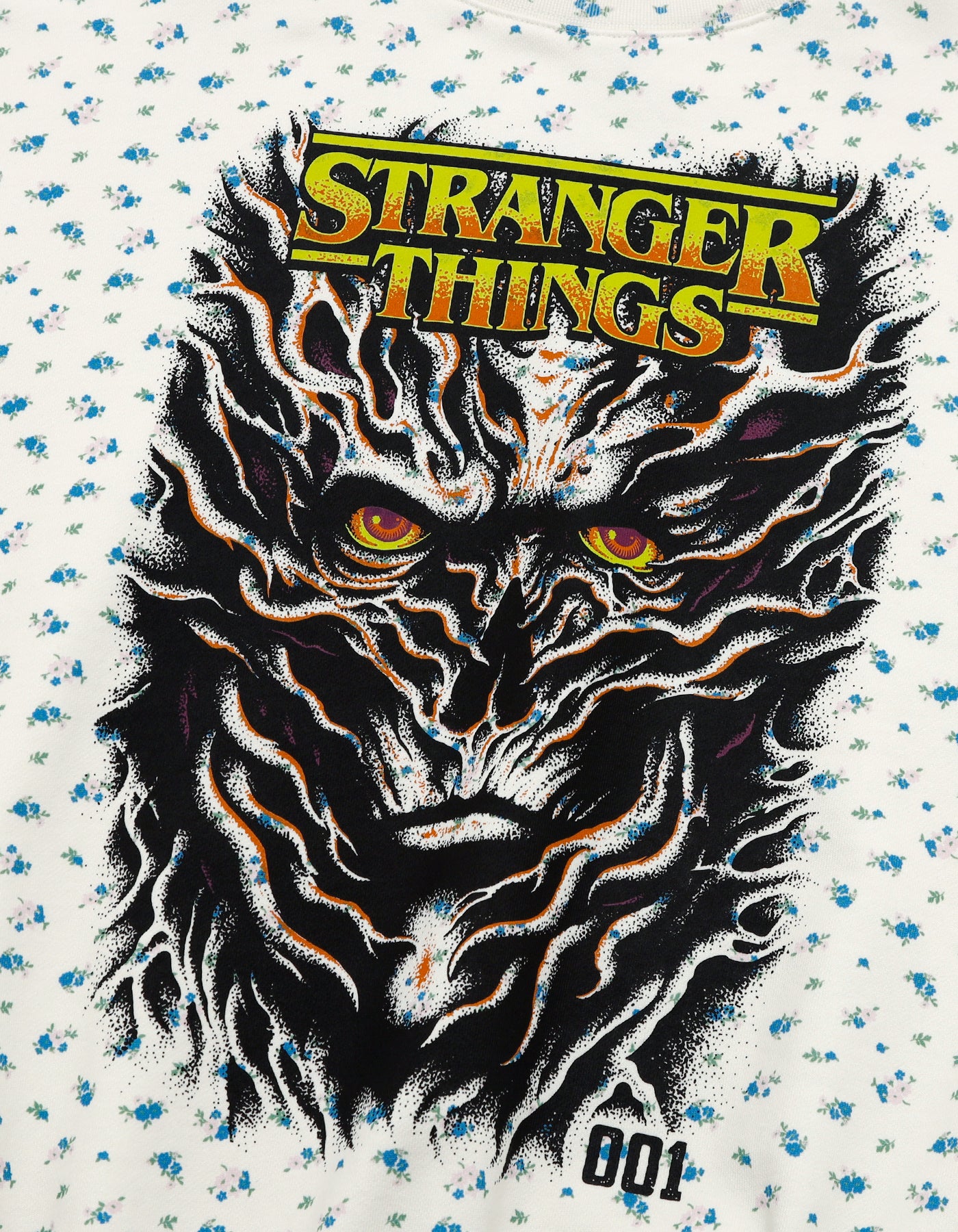 【PRE-ORDER】stranger things x little sunny bite floral sweat top / WHITE