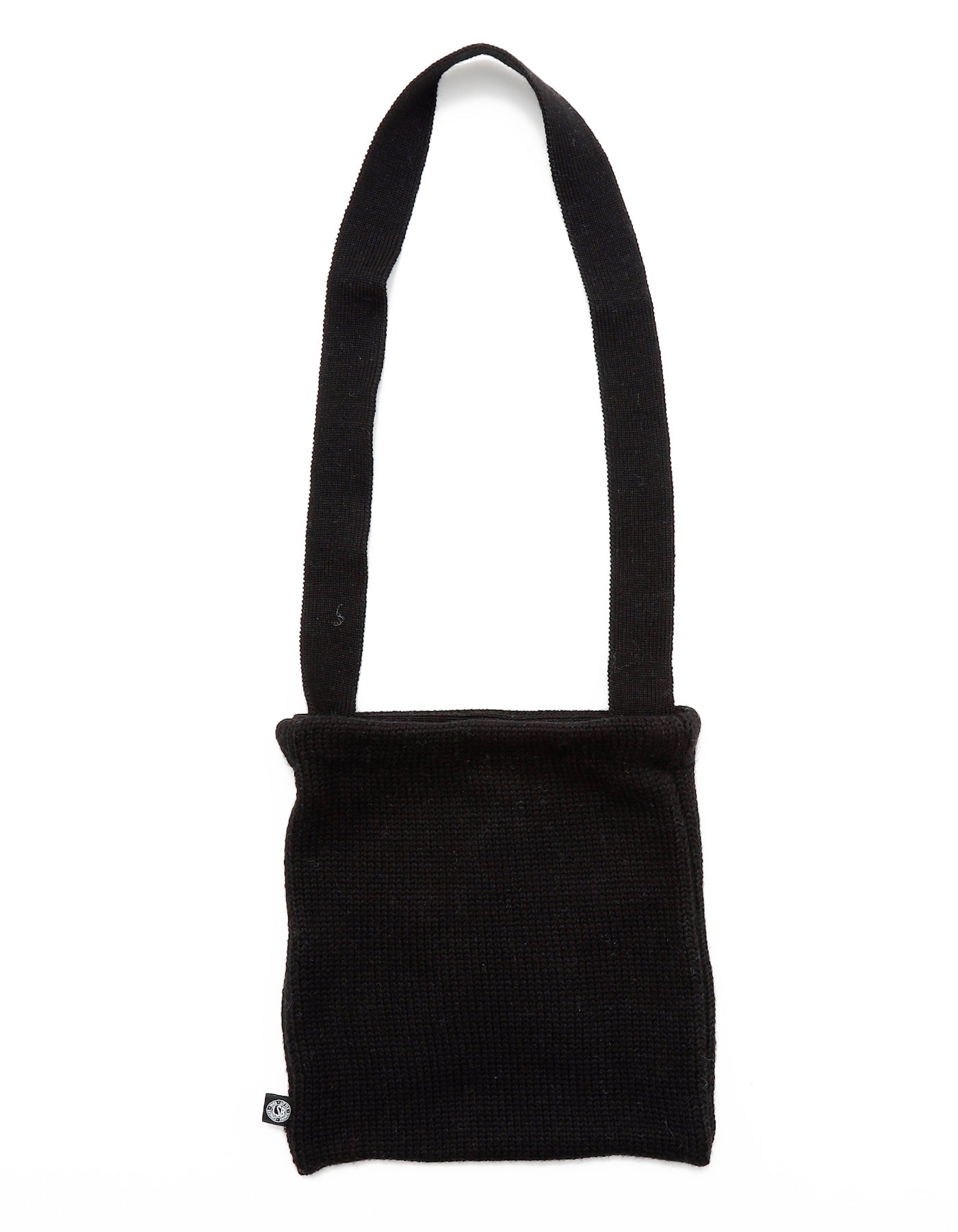 star knitting shoulder bag / BLACK