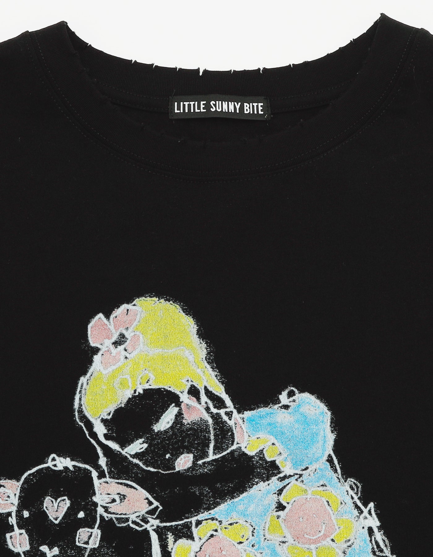 little sunny bite x natalie krim a girl long tee / BLACK