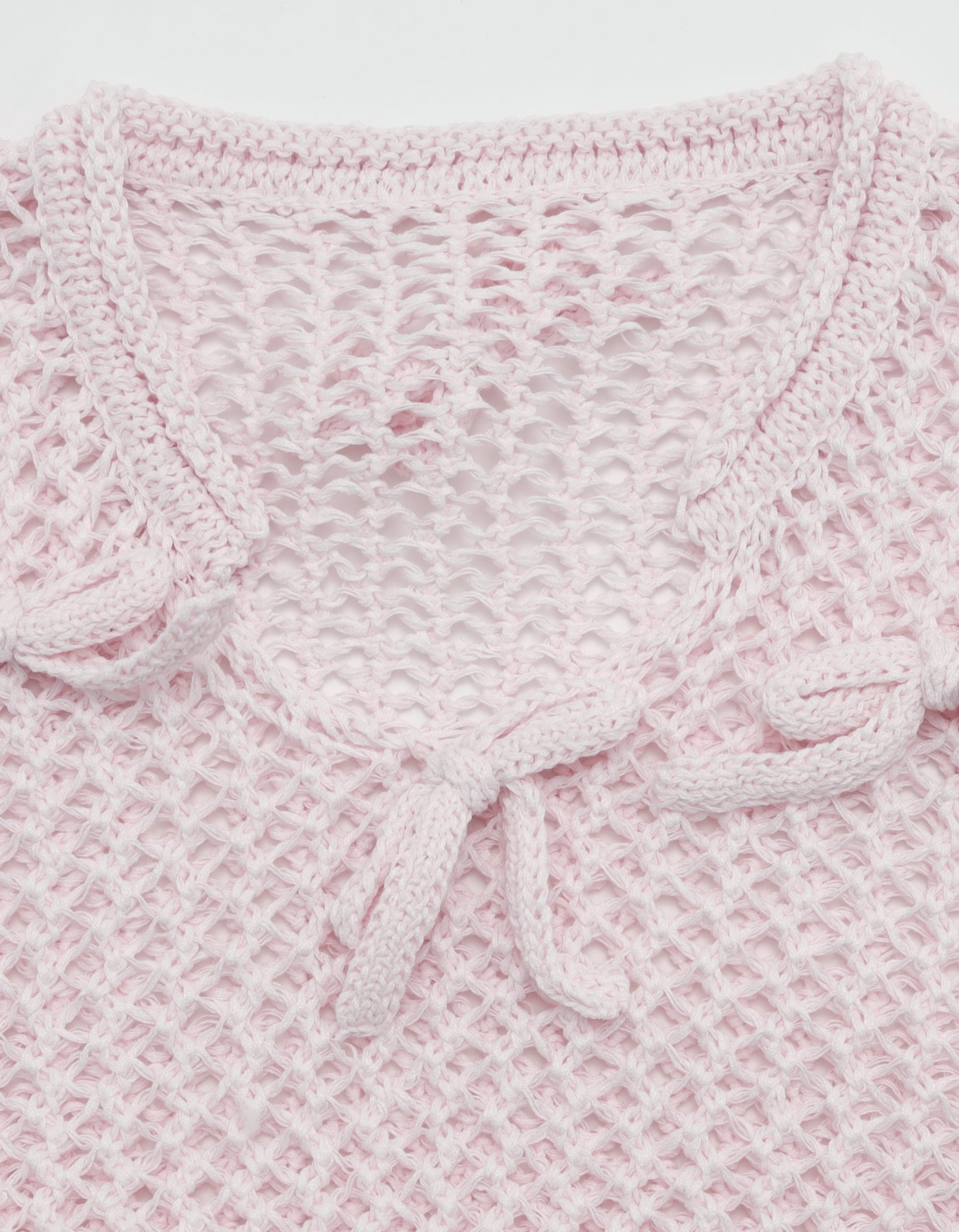 little sunny bite (リトルサニーバイト)Ribbon Short Knit Top / PINK