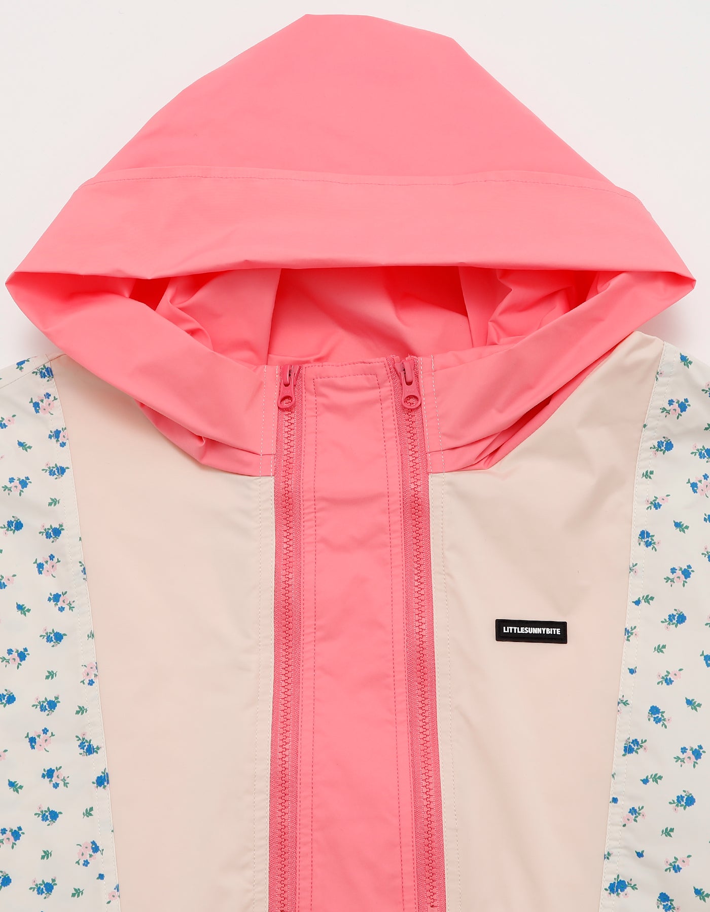 nylon hoodie pull over / PINK