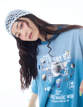 画像をギャラリービューアに読み込む, cosmic big tee / BLUE