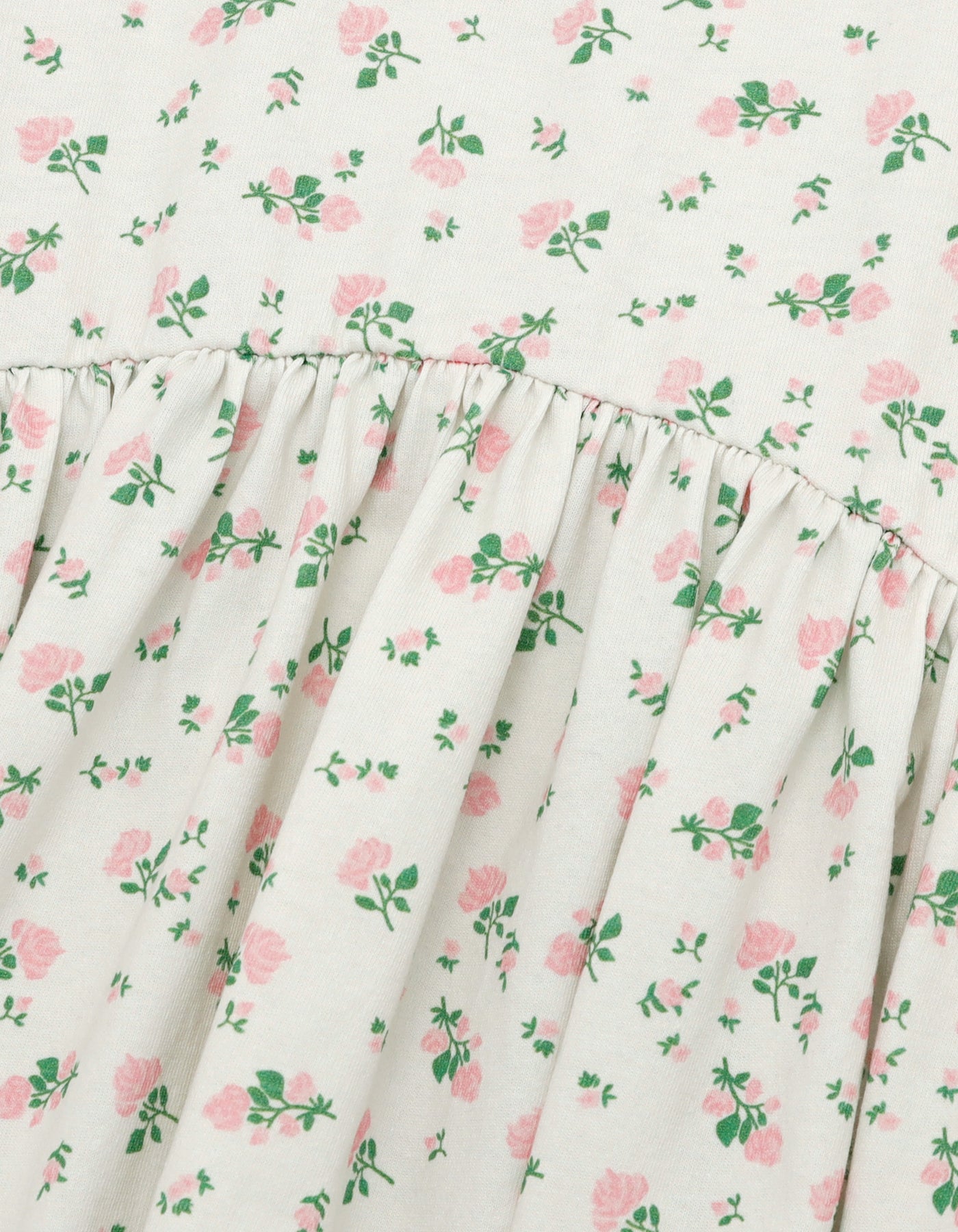 floral bomber mini dress tee / WHITE