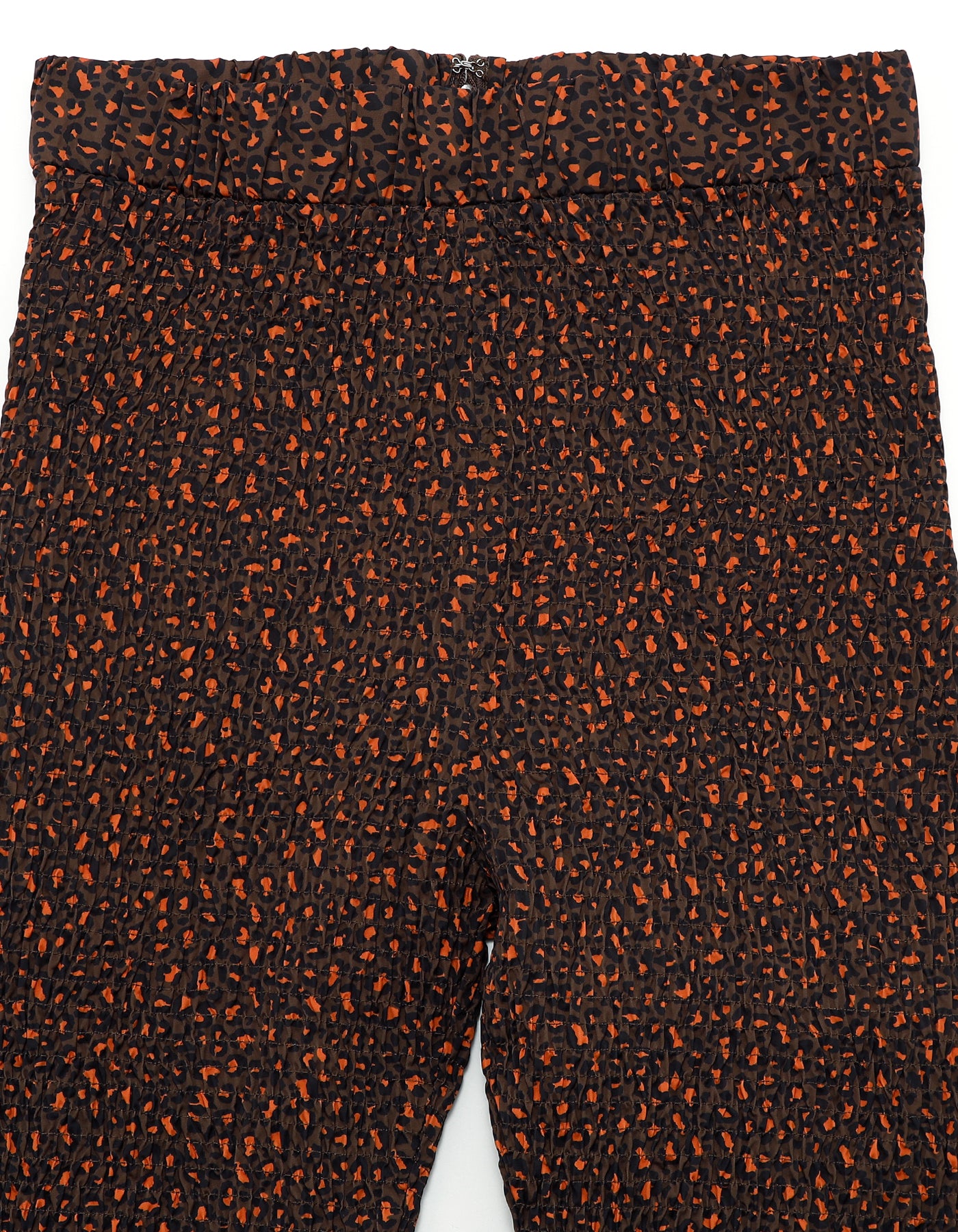 leopard shirring pants / BROWN