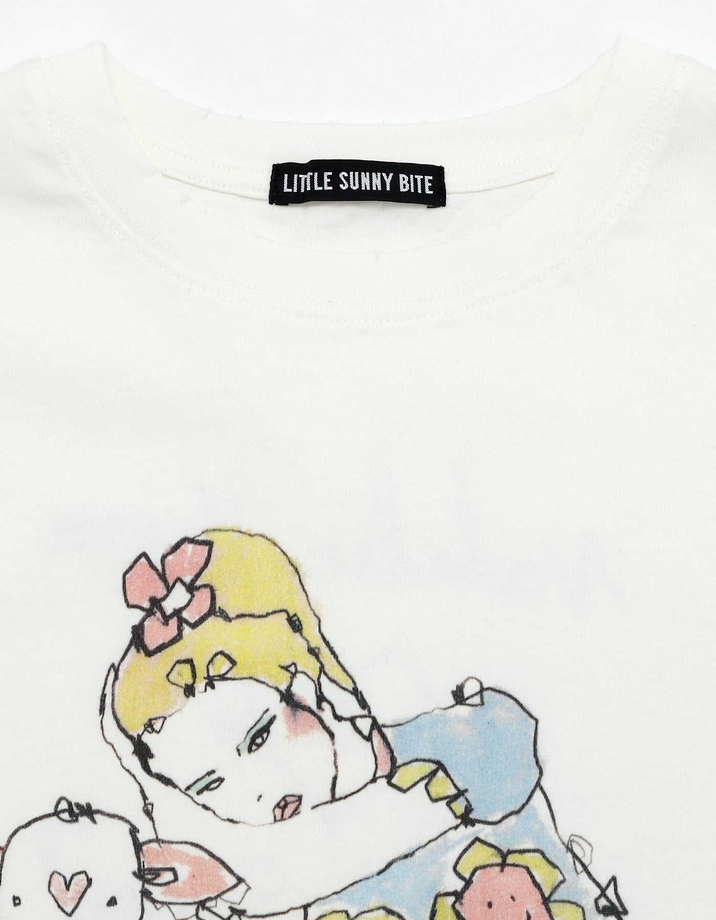 little sunny bite x natalie krim a girl long tee / WHITE