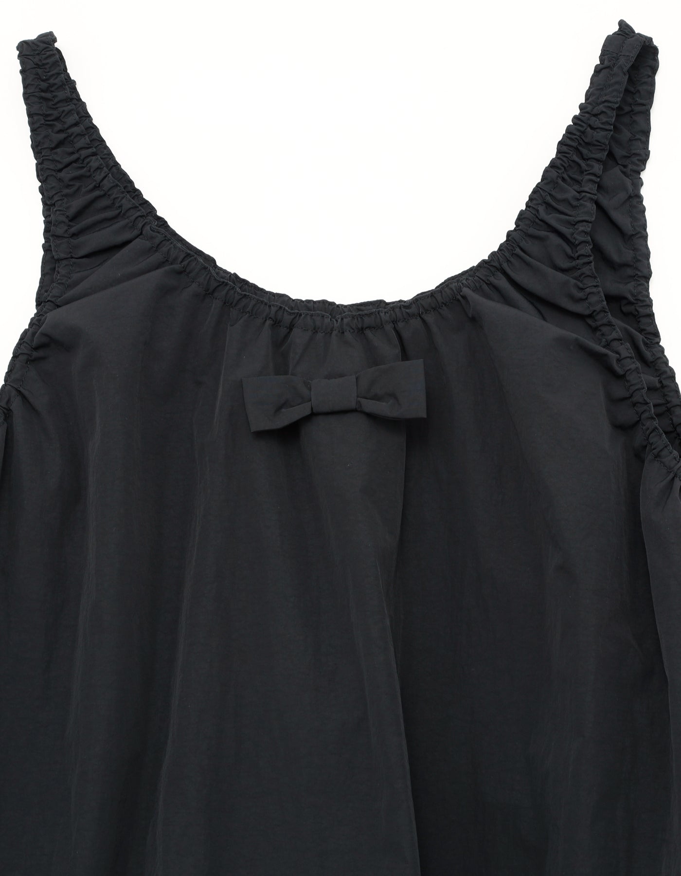 nylon mini dress / BLACK