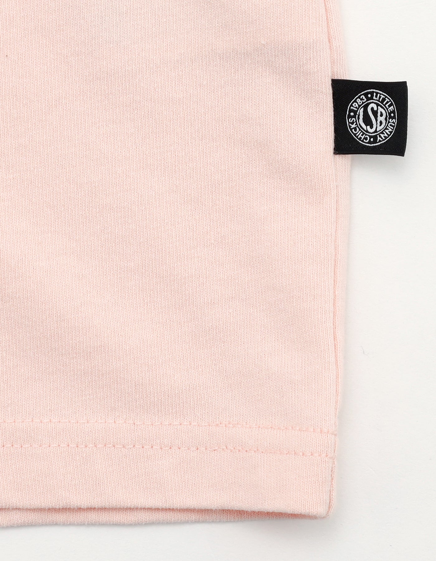 glitter print long tee / PINK