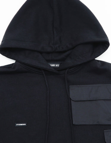 pocket hoodie / BLACK