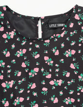 画像をギャラリービューアに読み込む, floral mini dress / BLACK