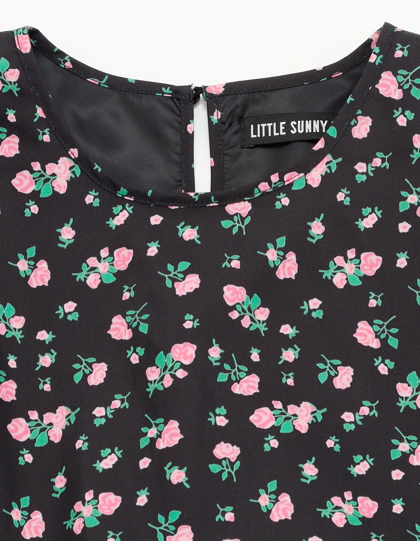 floral mini dress / BLACK