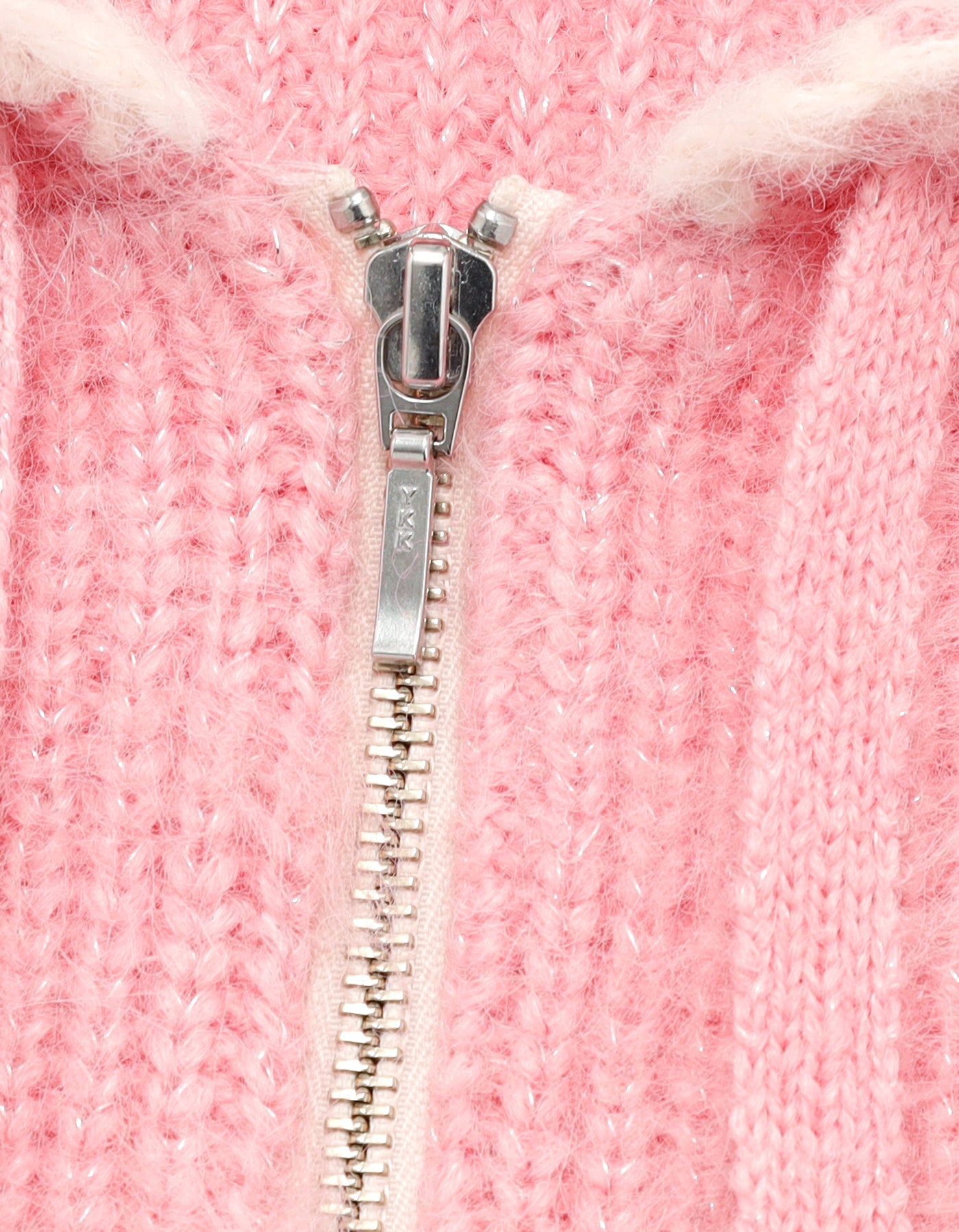 little sunny bite (リトルサニーバイト)zip knit hoodie / PINK
