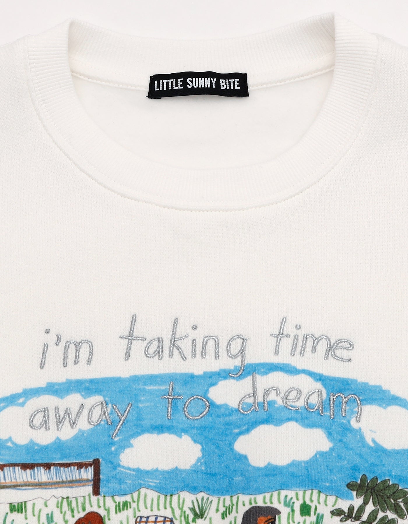 sandw1tch shop x little sunny bite pop band sweat top / WHITE