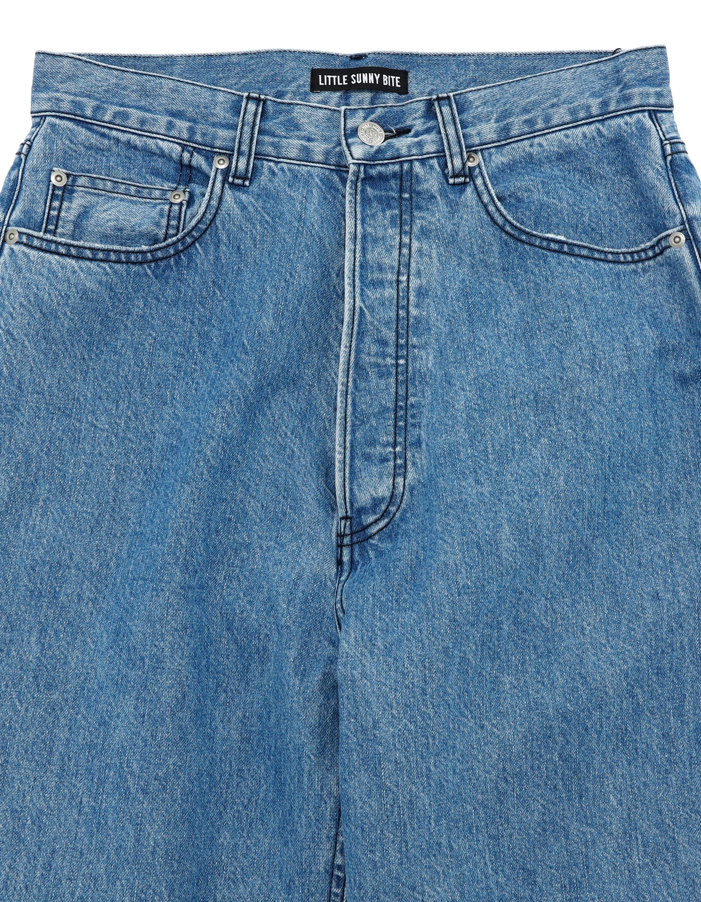 little sunny bite ダメージデニム little sunny bite (リトルサニーバイト)DAMAGE DENIM PANTS / BLUE
