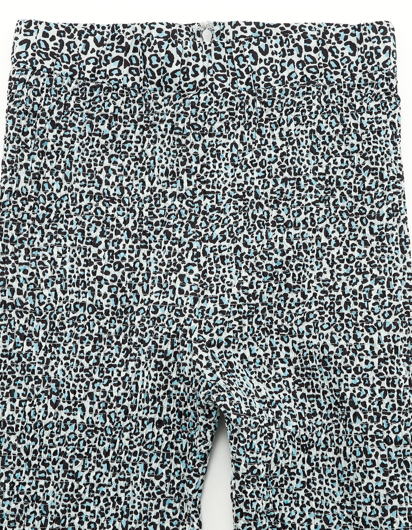 leopard shirring pants / BLUE